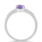 Strieborný Prsteň s Marockým Ametystom a Bielym Topásom