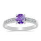 Strieborný Prsteň s Marockým Ametystom a Bielym Topásom
