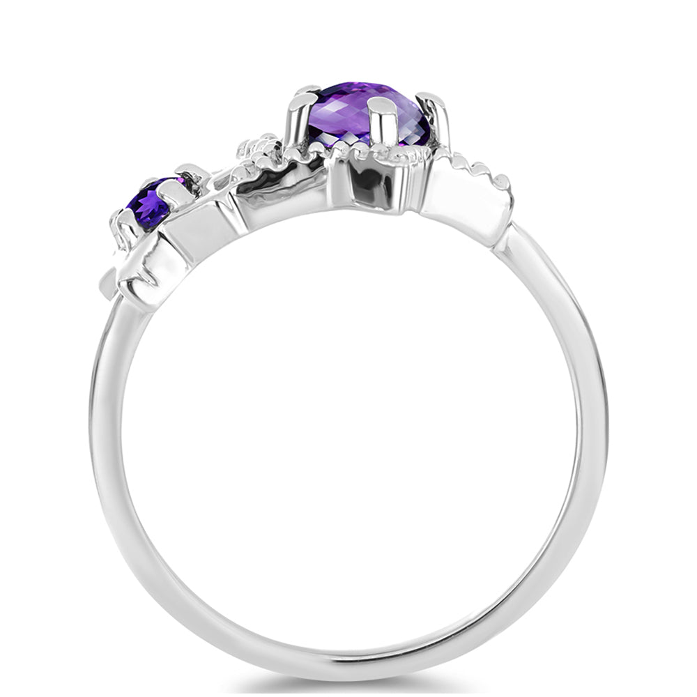 Strieborný Prsteň s Marockým Ametystom