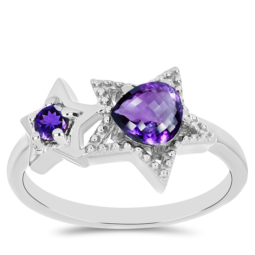 Strieborný Prsteň s Marockým Ametystom 3 