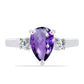 Strieborný Prsteň s Marockým Ametystom a Bielym Topásom