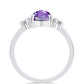 Strieborný Prsteň s Marockým Ametystom a Bielym Topásom