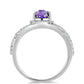Strieborný Prsteň s Marockým Ametystom a Bielym Topásom