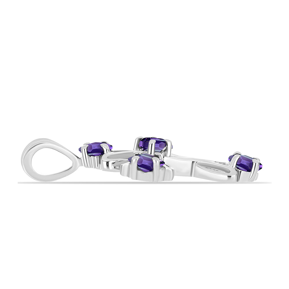 Kríž Strieborný Prívesok s Marockým Ametystom 2 