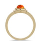 Pozlátený Strieborný Prsteň s Americkým Ohnivým Opálom