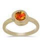 Pozlátený Strieborný Prsteň s Americkým Ohnivým Opálom