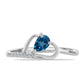 Strieborný Prsteň s Londýnským Modrým Topásom a Bielym Topásom