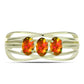 Pozlátený Strieborný Prsteň s Americkým Ohnivým Opálom