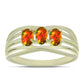 Pozlátený Strieborný Prsteň s Americkým Ohnivým Opálom
