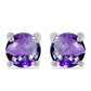Strieborné Náušnice s Marockým Ametystom