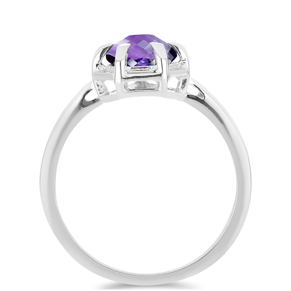 Strieborný Prsteň s Marockým Ametystom 2 