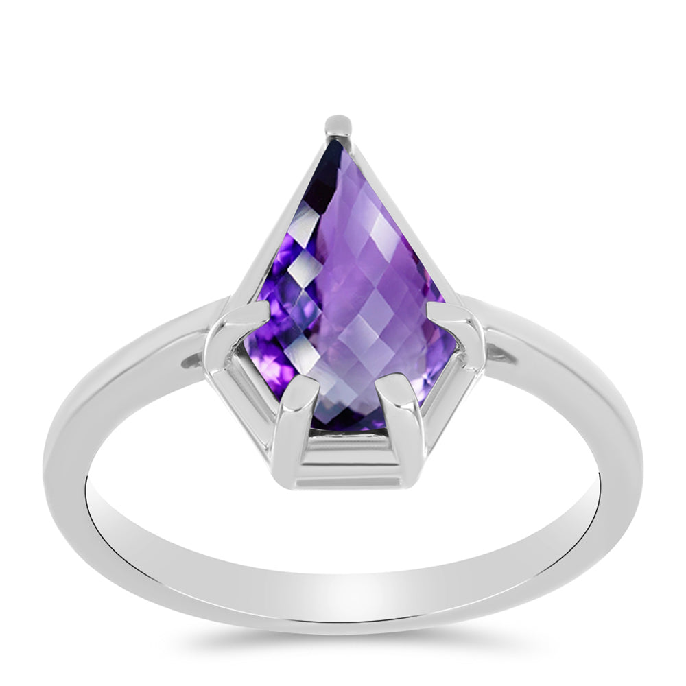 Strieborný Prsteň s Marockým Ametystom 3 