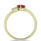 Pozlátený Strieborný Prsteň s Madagaskarským Rubínom a Bielym Topásom