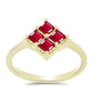 Pozlátený Strieborný Prsteň s Madagaskarským Rubínom