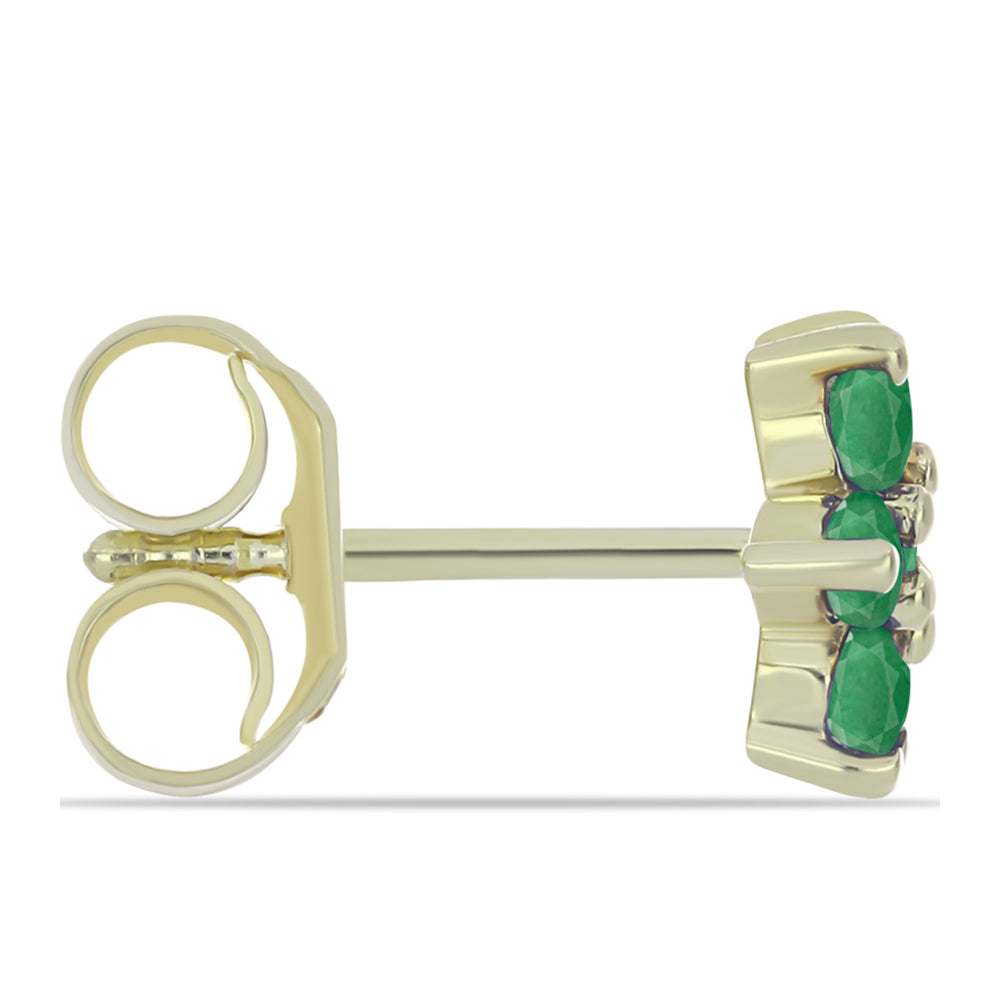 Pozlátené Strieborné Sada s Madagaskarským Rubínom a Brazílskym Smaragdom ( Náušnice ) 5 