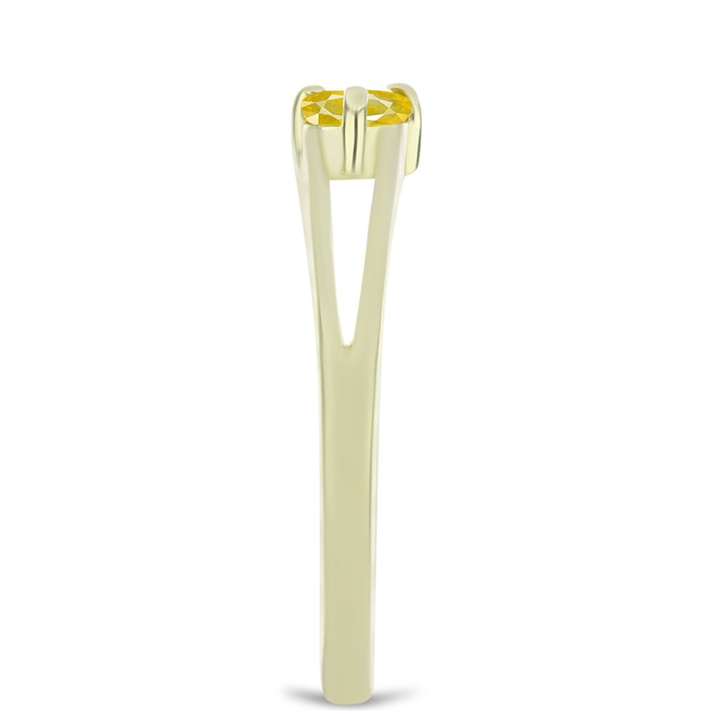 Pozlátený Strieborný Prsteň s Roseberským Žltým Zafírom a Bielym Topásom 4 