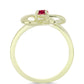 Pozlátený Strieborný Prsteň s Madagaskarským Rubínom