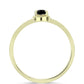 Pozlátený Strieborný Prsteň s so Suwarským Čiernym Ónyxom