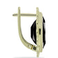 Pozlátené Strieborné Náušnice s so Suwarským Čiernym Ónyxom