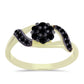 Pozlátený Strieborný Prsteň s so Suwarským Čiernym Ónyxom