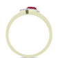 Pozlátený Strieborný Prsteň s Madagaskarským Rubínom a Bielym Topásom