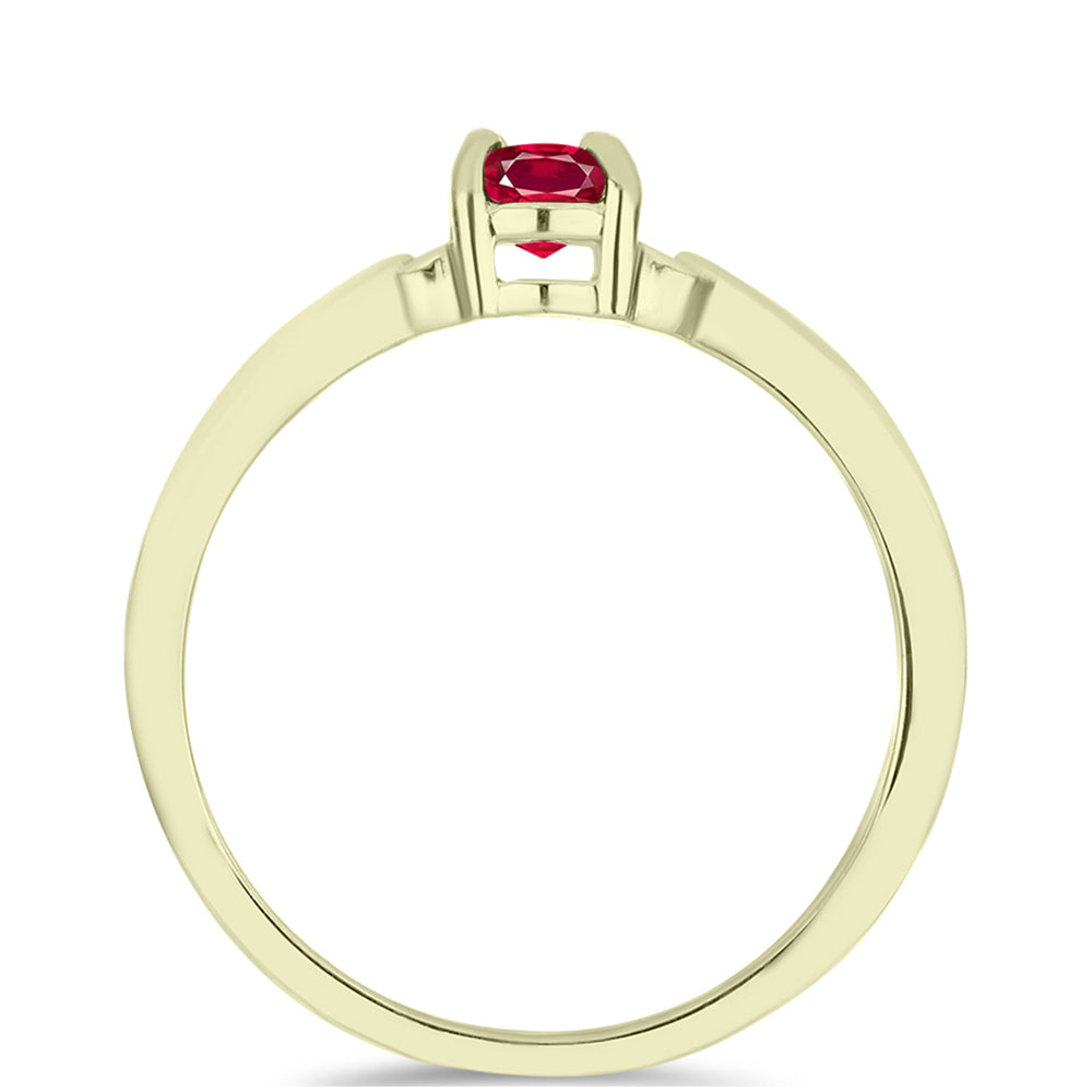 Pozlátený Strieborný Prsteň s Madagaskarským Rubínom 2 