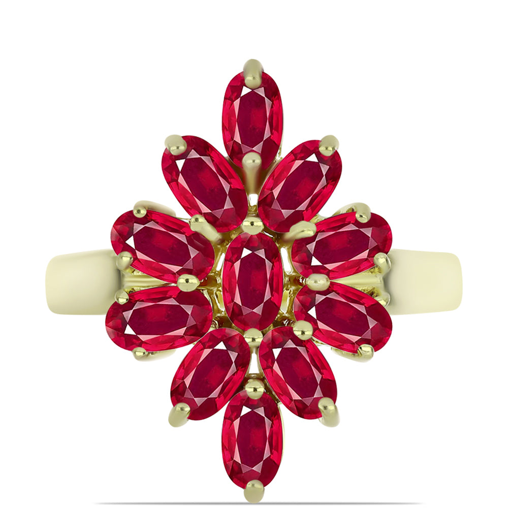 Pozlátený Strieborný Prsteň s Madagaskarským Rubínom 1 