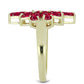 Pozlátený Strieborný Prsteň s Madagaskarským Rubínom