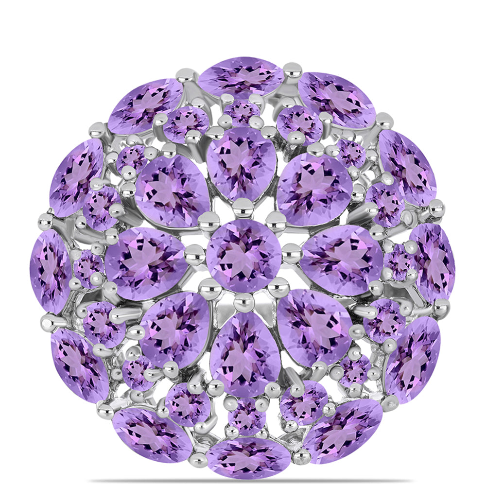 Strieborný Prsteň s Rose De France Ametystom