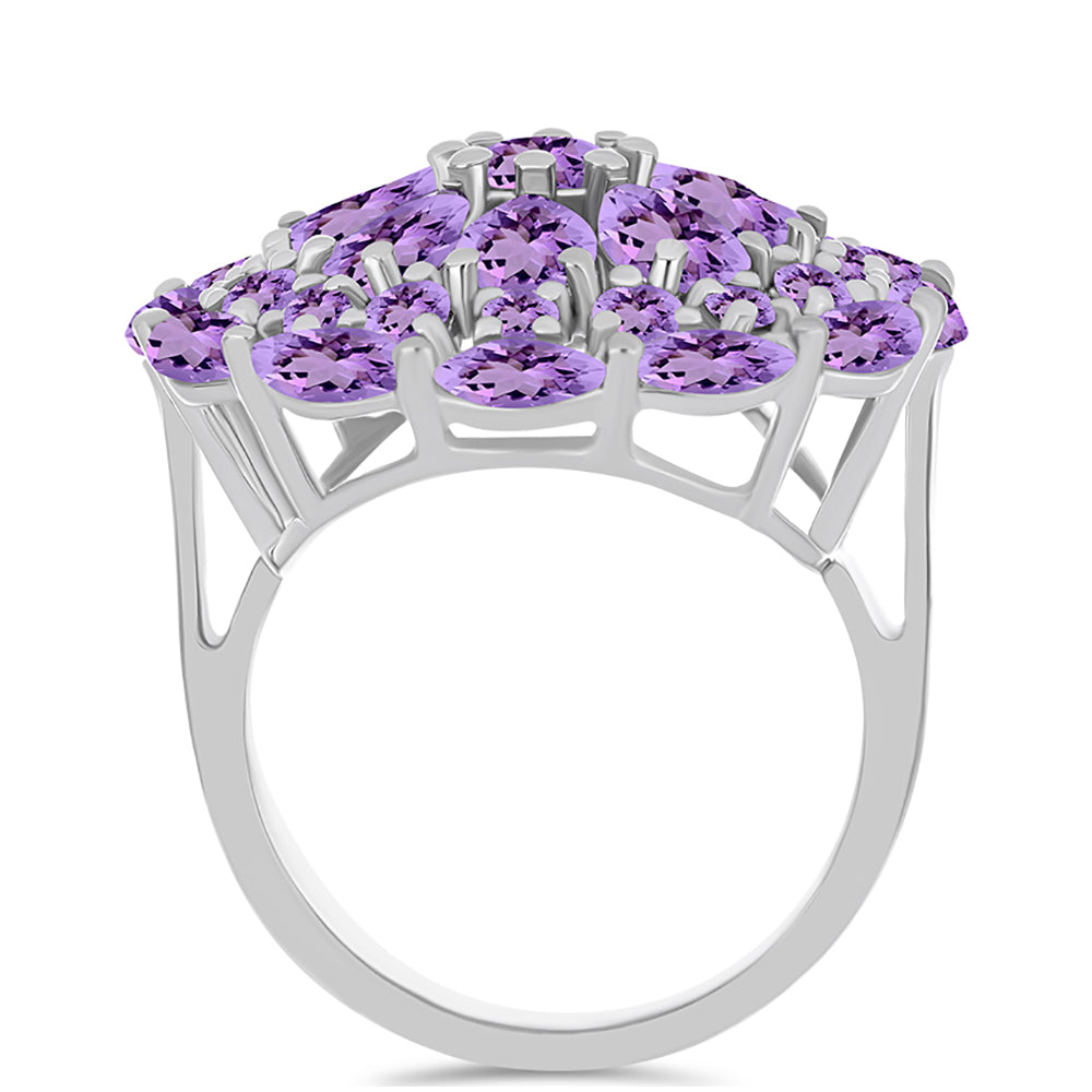 Strieborný Prsteň s Rose De France Ametystom 2 