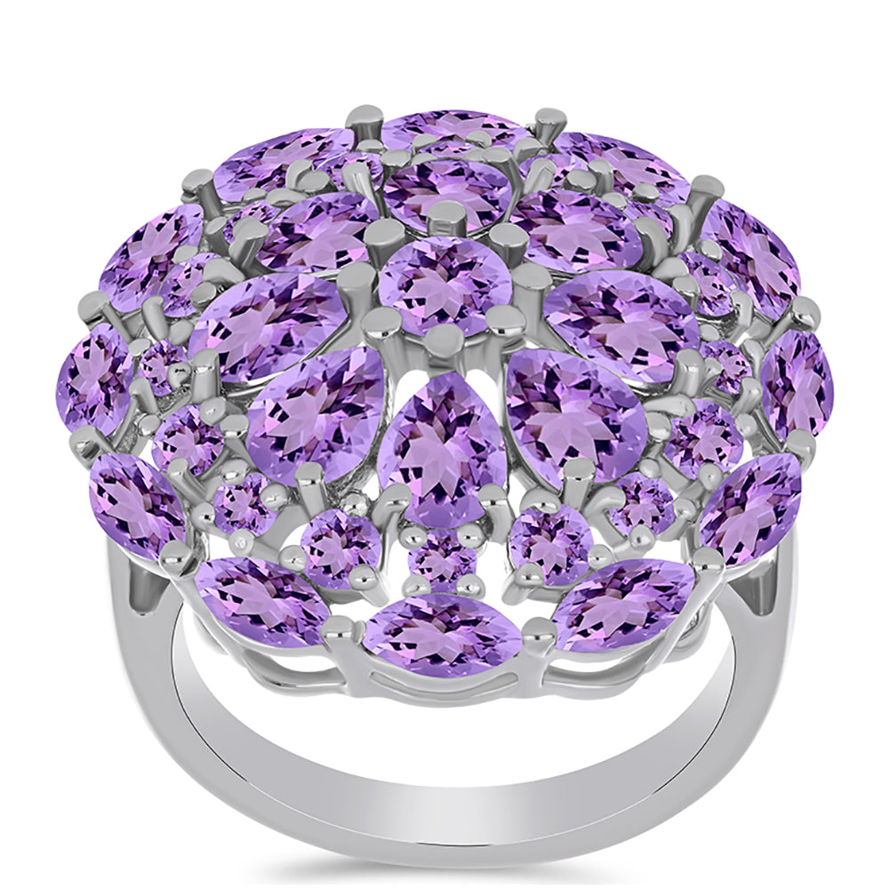 Strieborný Prsteň s Rose De France Ametystom 3 