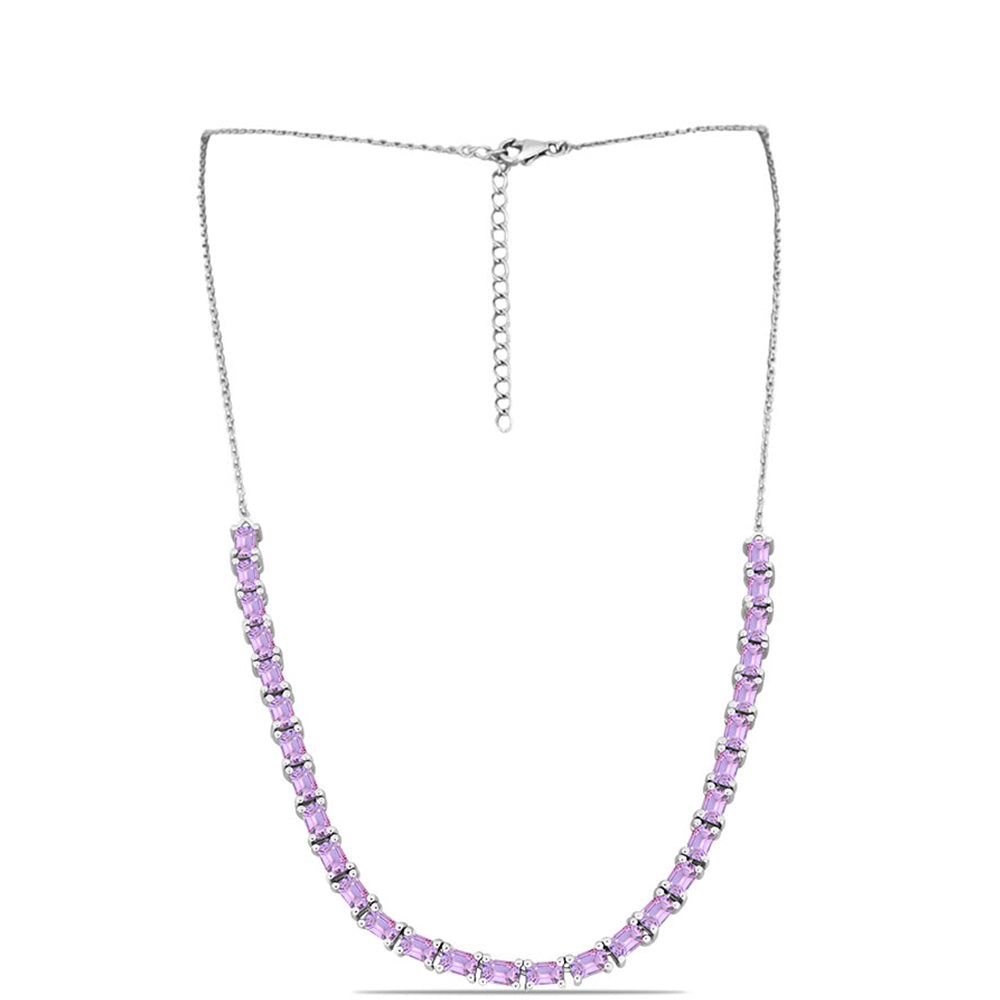 Strieborný Náhrdelník s Rose De France Ametystom 1 