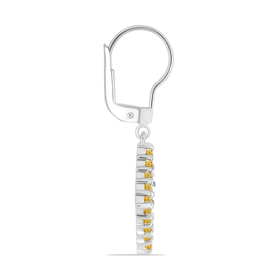 Strieborné Náušnice s Uralským Citrínom