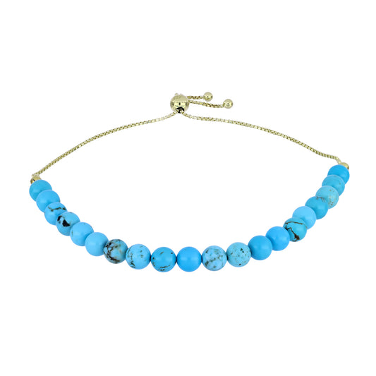 Pozlátený Strieborný Náramok s so Sleeping Beauty Tyrkysom