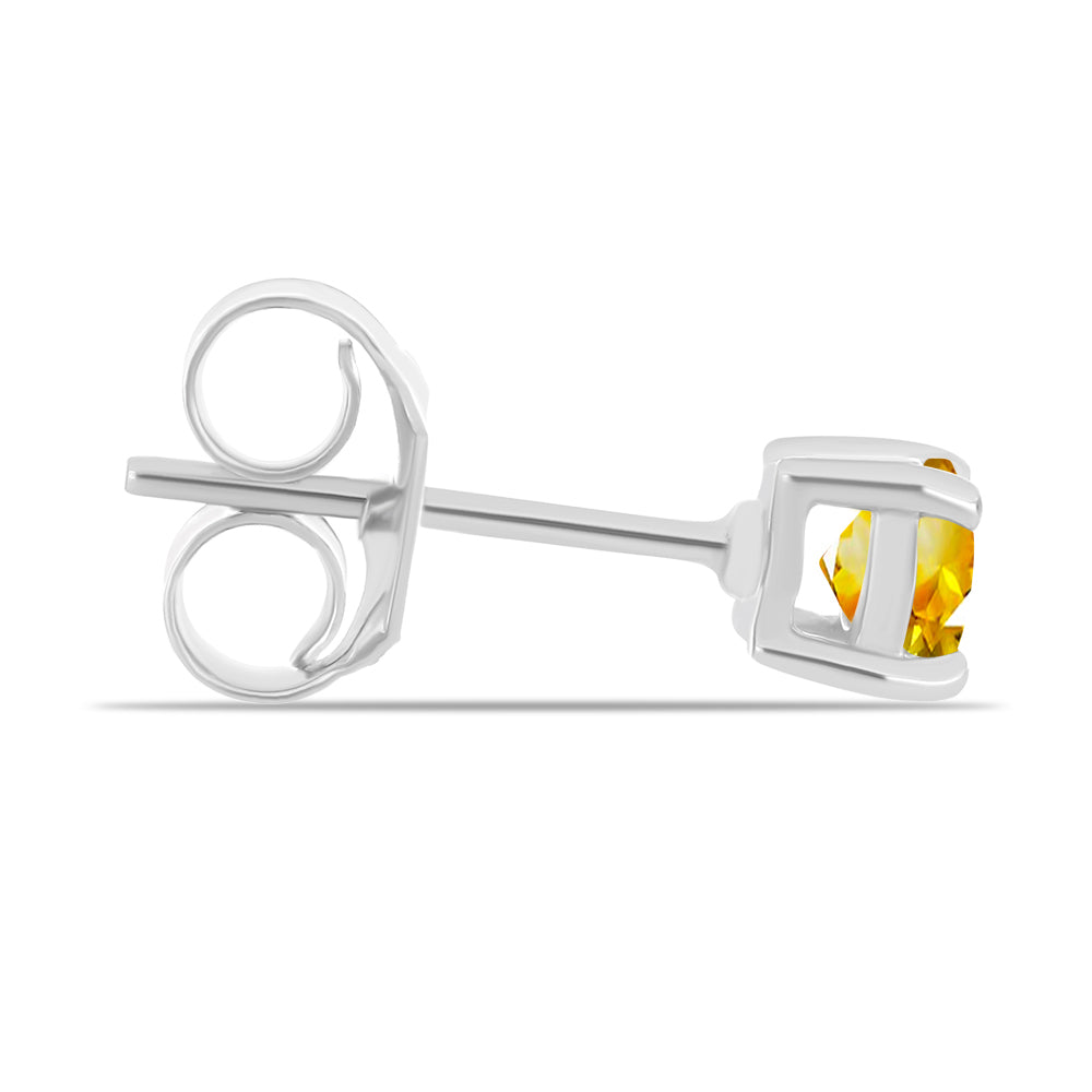 Strieborné Náušnice s Uralským Citrínom