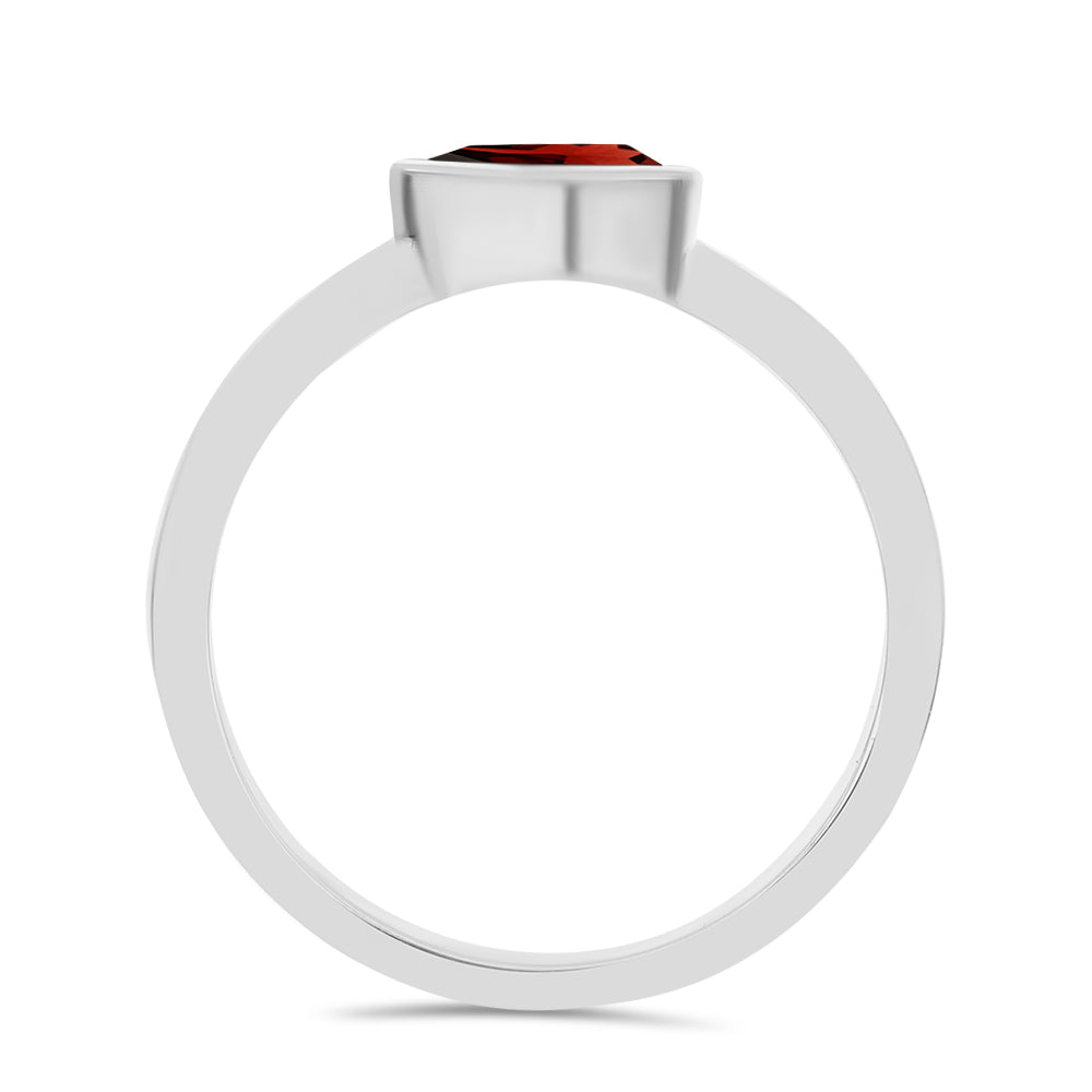 Strieborný Prsteň s Bartonským Granátom 3 