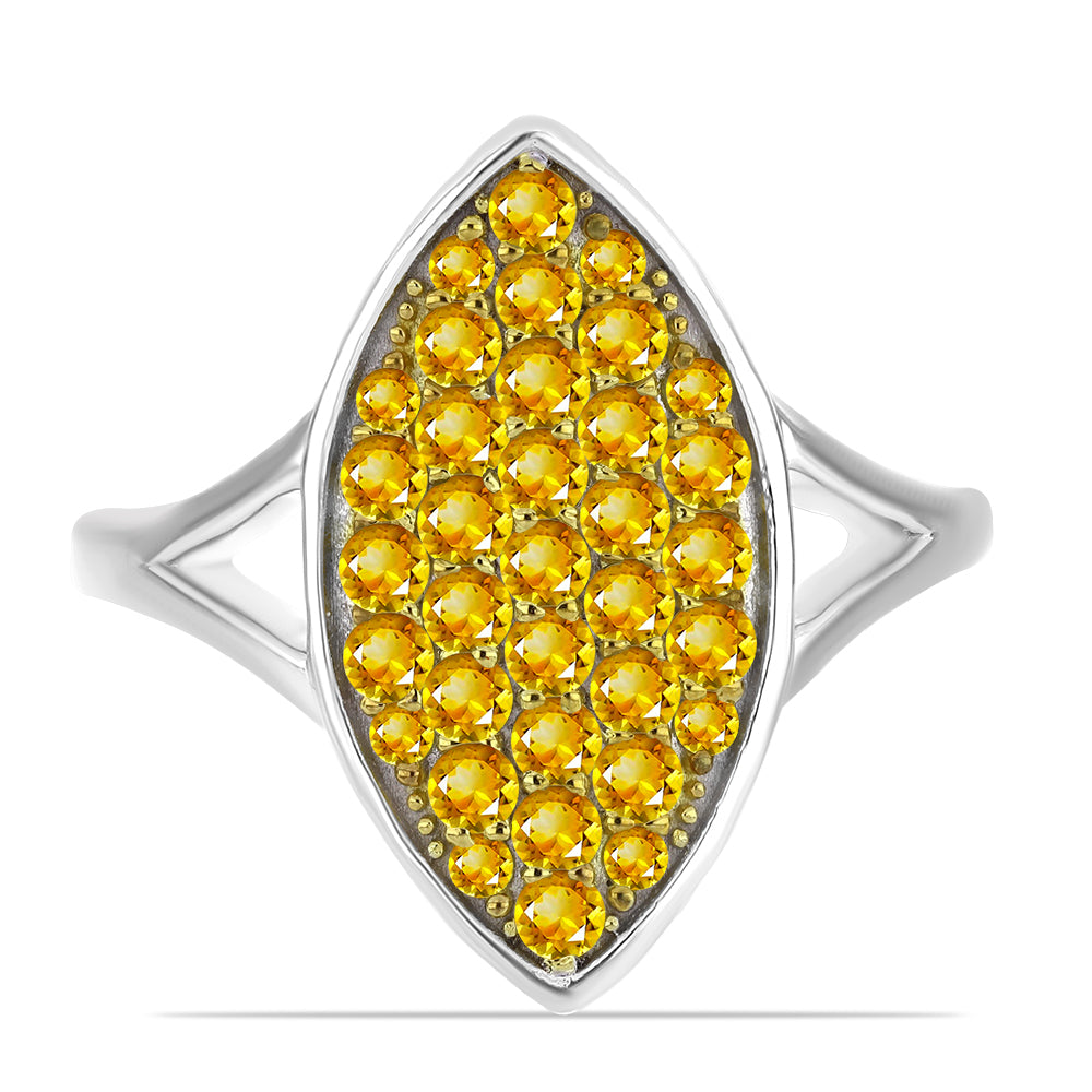 Strieborný Prsteň s Uralským Citrínom 1 