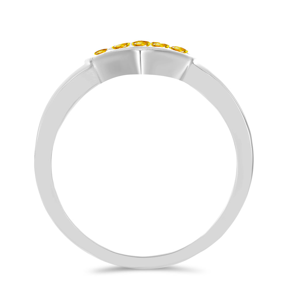 Strieborný Prsteň s Uralským Citrínom 2 