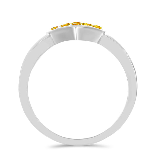 Strieborný Prsteň s Uralským Citrínom