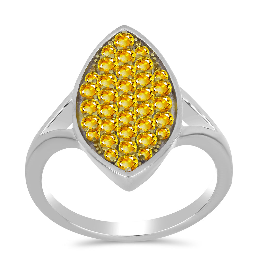 Strieborný Prsteň s Uralským Citrínom 3 