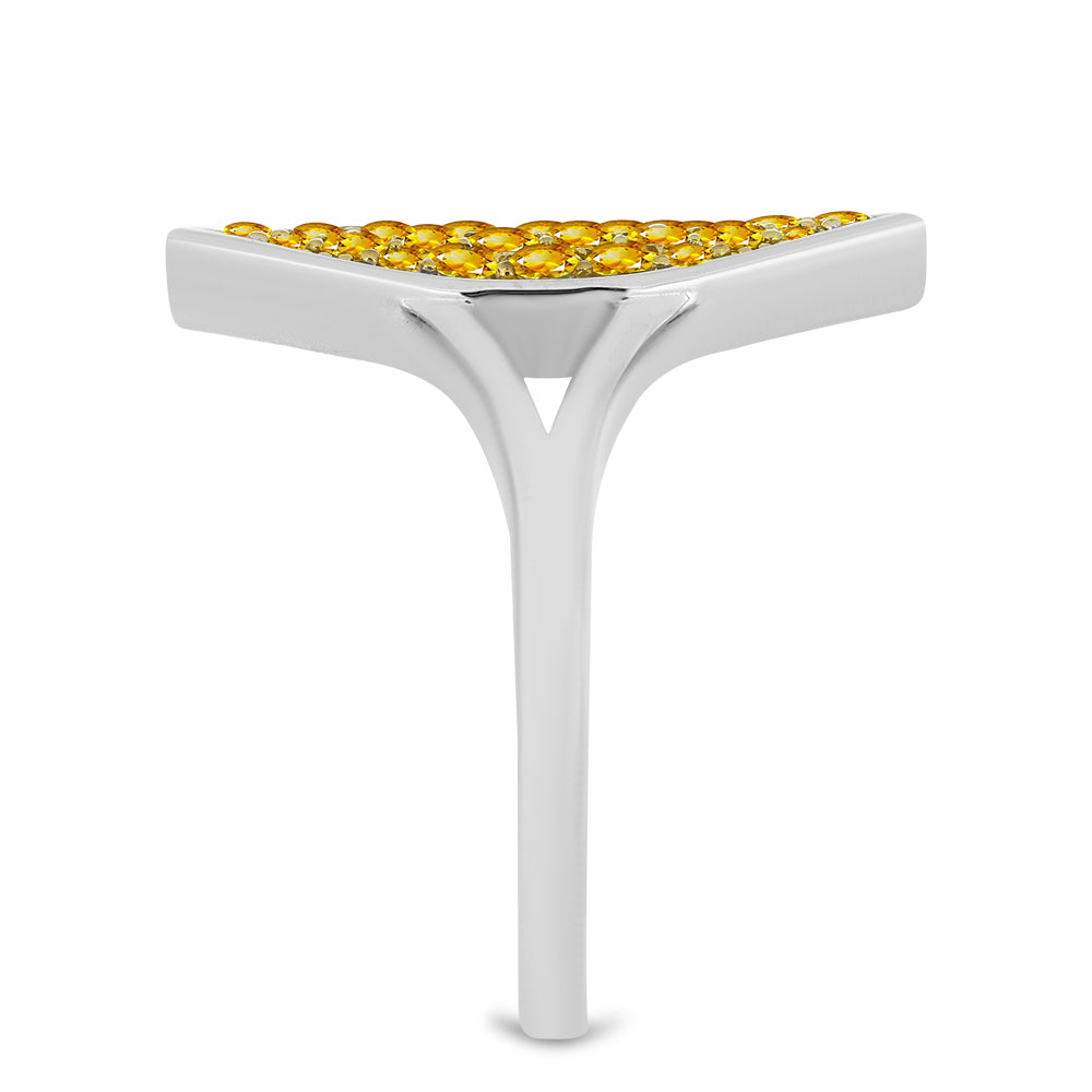 Strieborný Prsteň s Uralským Citrínom 4 