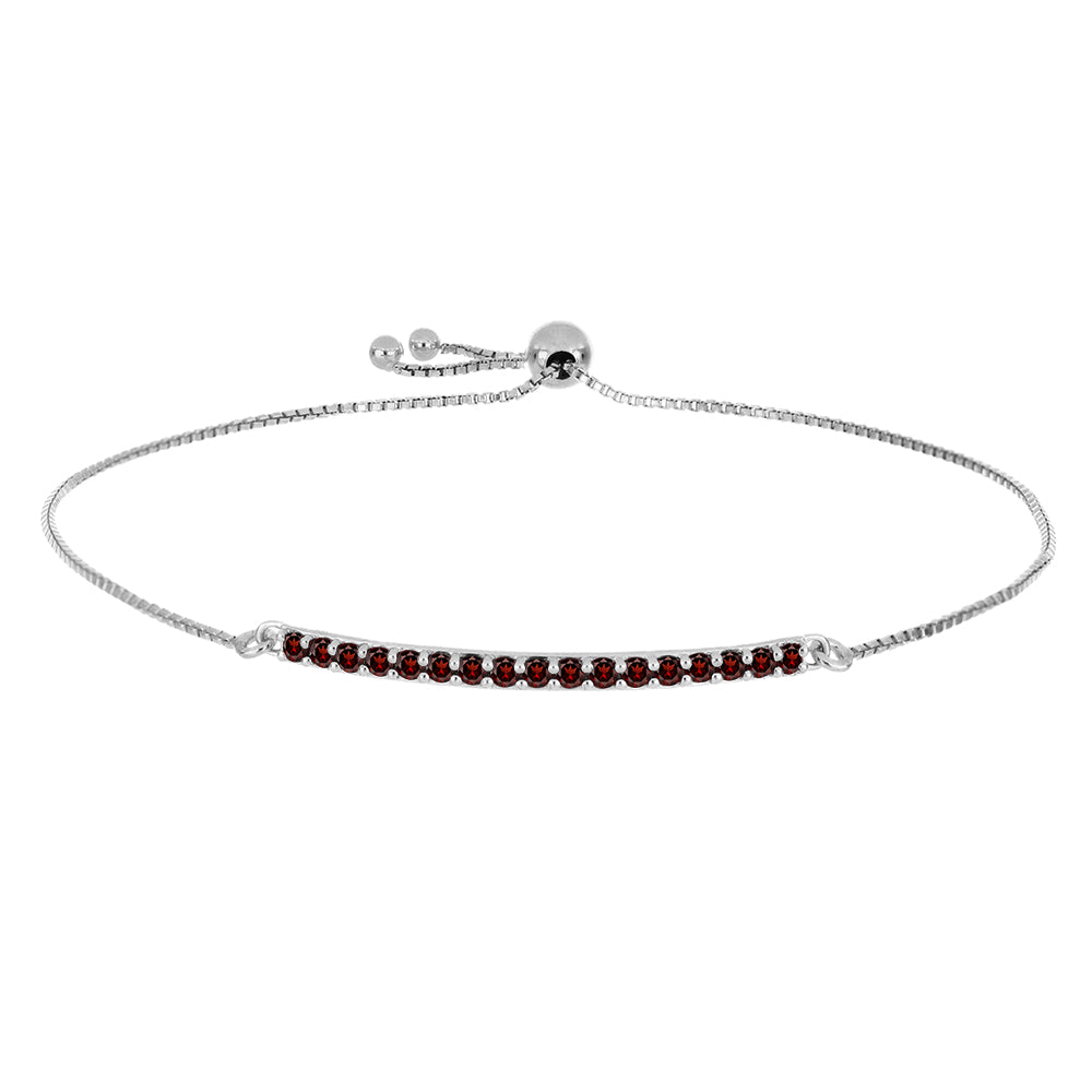 Strieborný Náramok s Bartonským Granátom 1 