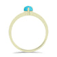 Pozlátený Strieborný Prsteň s so Sleeping Beauty Tyrkysom
