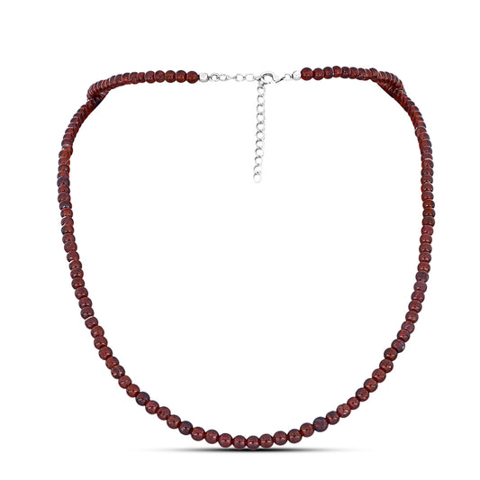 Strieborný Náhrdelník s Bartonským Granátom