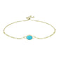 Pozlátený Strieborný Náramok s so Sleeping Beauty Tyrkysom