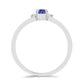 Strieborný Prsteň s Tanzanitom a Bielym Topásom