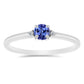 Strieborný Prsteň s Tanzanitom a Bielym Topásom