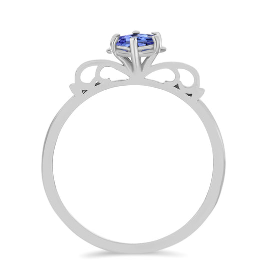 Strieborný Prsteň s Tanzanitom