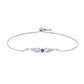 Strieborný Náramok s Tanzanitom a Bielym Topásom