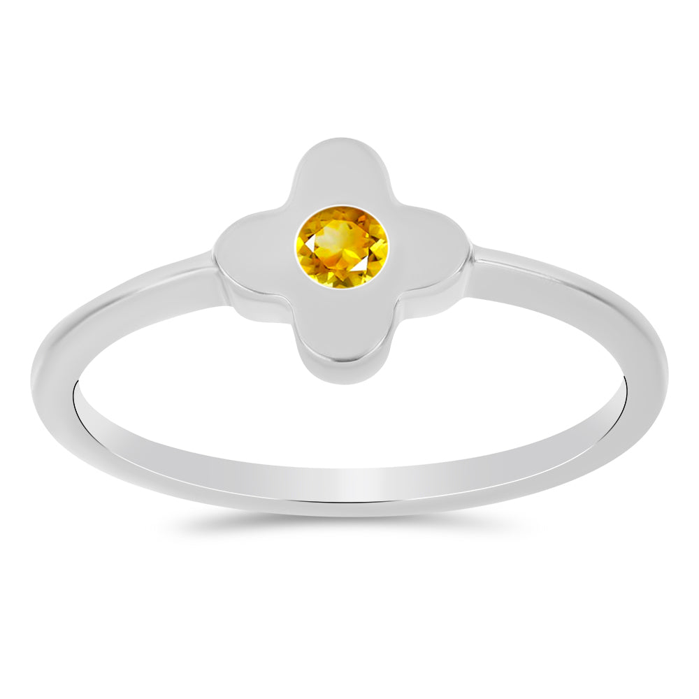 Strieborné Sada s Uralským Citrínom ( Náušnice+Prsteň )